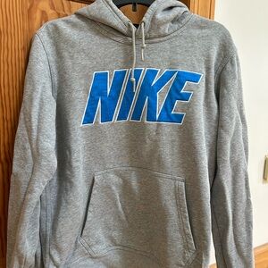 Nike Gray and Blue Sweatshirt Hoodie